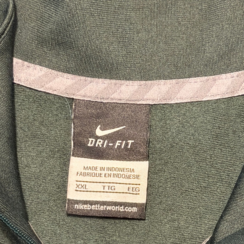 Michigan State Spartans Nike Pullover Men XXL Green Dri-FIT 1/4 Zip 32866X-MS5 - Picture 3 of 11